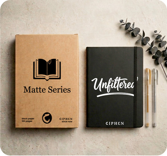 Unflitered - Premium Black Page Diary